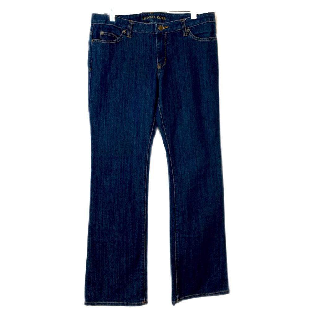 Michael Kors Womens SZ 6 Dark Wash Boot Cut Blue Denim Jeans